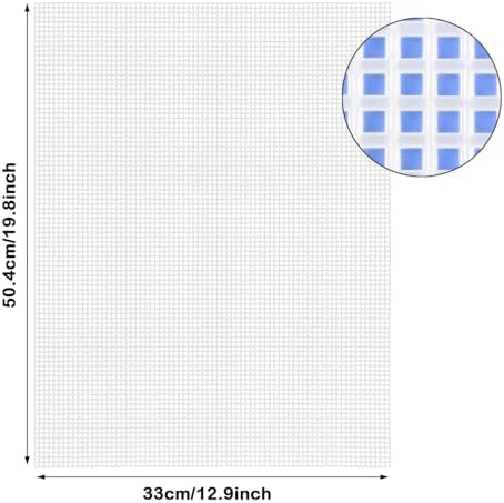 Allazone 3 PCS Plastic Canvas, 19.3 x 13 Inch Plastic Mesh Sheet for Cross Stitch, Embroidery, Knit Crochet Projects