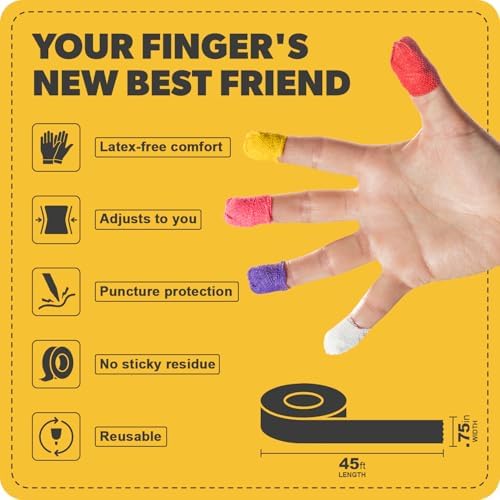 THIMTEC - The Original Thimble Tape for Hand Sewing - Fully Adjustable Nail & Finger Protector - A Smarter Alternative to Classic Knitting Thimbles - Purple 2-Pack