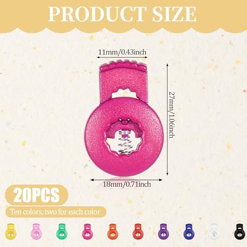 20PCS Knitting Needle Stoppers Knitting Needles Point Protectors Needle Point Locks Plastic Knitting Needles Caps Single Hole Spring Toggle Stitch Stoppers Essential Knitting Accessories for Finger