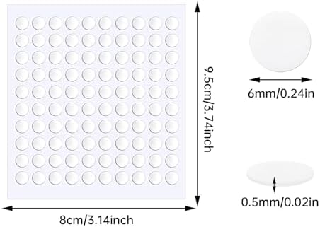 JANYUN 1000 Pcs Double Sided Sticky Dots 6 mm Clear Round Putty for Crafts