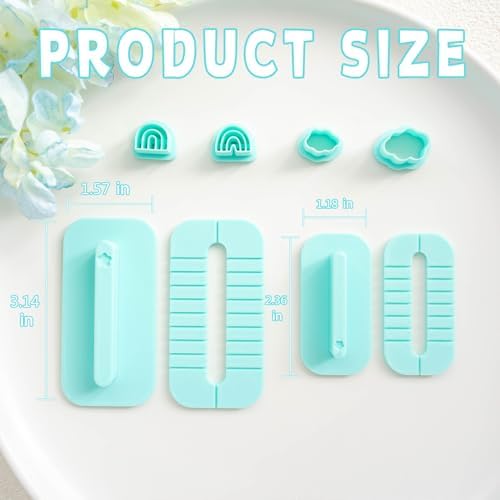 Tainsky Rainbow Guide Polymer Clay Tools, 8 Shapes Rainbow Shaper Polymer Clay Cutters, Rainbow Guide Earring Guide for Polymer Clay Earrings