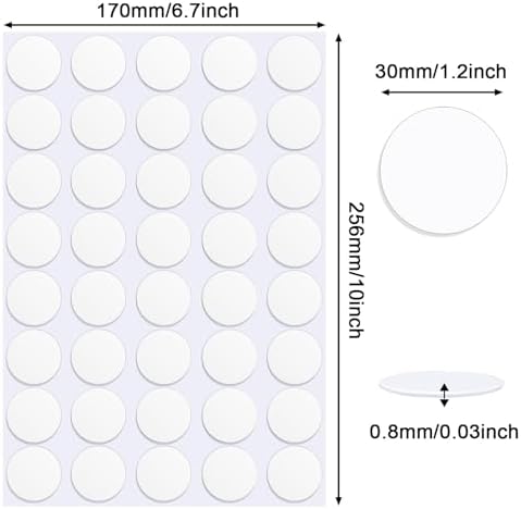 JANYUN 140 Pcs Double Sided Sticky Dots Removable 30 mm Round Putty Sticker