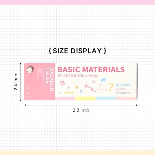 Prstincol Cute Sticker Book，30 Sheets Glitter Aesthetic Decorative Stickers for Scrapbooking,Stars Heart Letter Glitter Self-Adhesive Stickers for Photocards, Journal,Scrapbook（Indie Style）