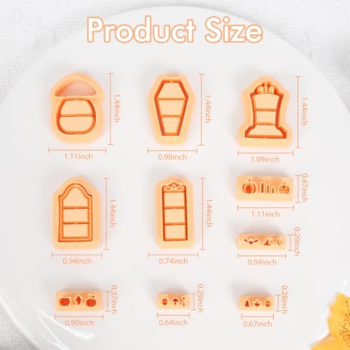 Puocaon Halloween Bookshelf Polymer Clay Cutters for Jewelry Earring Making