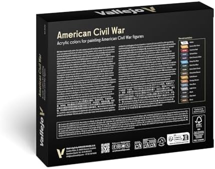 Vallejo - American Civil War Acrylic Paint Set | Model Color | Figure Color Series Historical Miniature Kit to Achieve Historical Accuracy with Artist-Grade Pigments | 16 Bottles x 18 ml (0.6 fl.oz.)