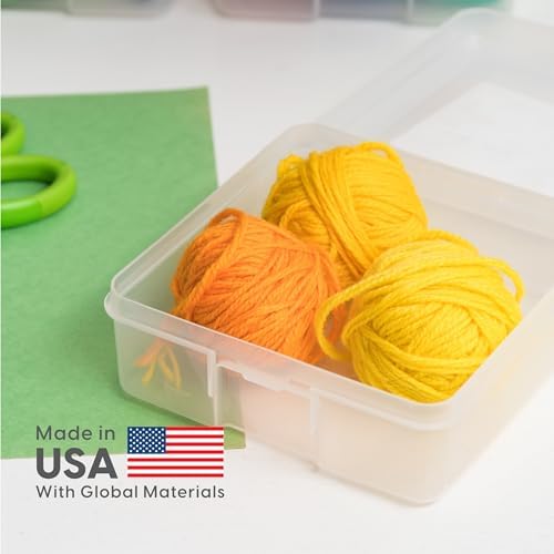 IRIS USA Clear Cases |Made in USA| Plastic Box Organizers (18-Pack)- Small