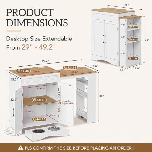 Multipurpose Foldable Sewing and Craft Table with Storage Cabinet