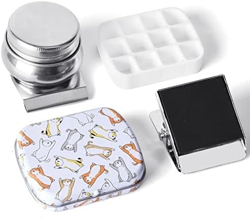 Portable Travel Watercolor Palette, Mini Metal Tin Box,12-Well Empty Tins