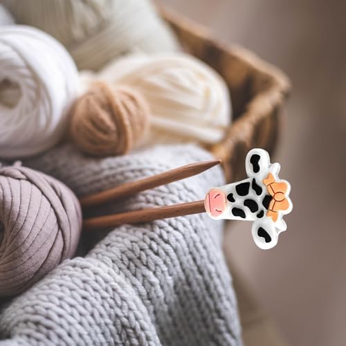 20Pcs Knitting Needle Stoppers Cute Animals Knitting Needle Point Protectors fit Size US 2.5-13 (3mm-9mm) Needles for Beginners Knitting Crochet Hand DIY Supplies Accessories