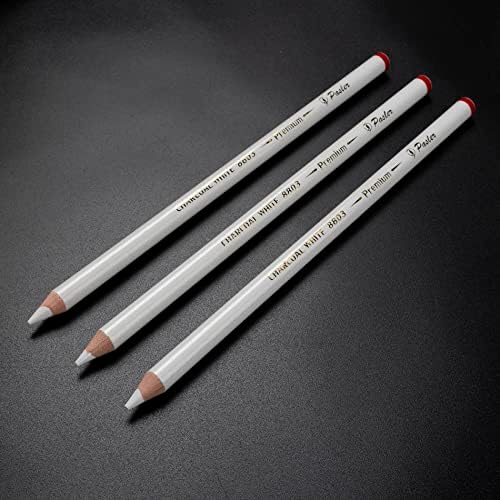 Pasler® white charcoal pencils set - 3 pcs Sketch Highlight white pencils for drawing, sketching, shading, blending