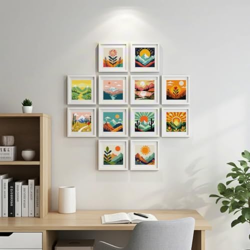 12 Pcs Small Diamond Art Kits Landscape Diamond Art Kits for Adults