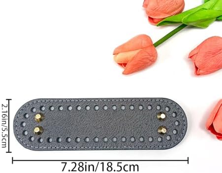 5 PCS Bag Bases for Crochet PU Leather Bag Bottom Oval Bag Bottom Shaper Pad Purse Bottom Knitting Crochet Base Cushion Base with Holes Handbag Making Supplies for DIY Crochet Bag Shoulder Bag Craft