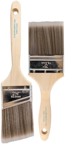 Pro Grade Paint Brushes, Flat & Angled Paint Brush Set, Walls & Trim, 2 Pc