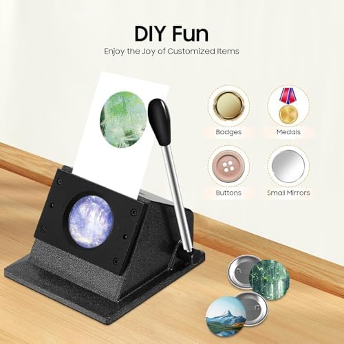 Fridge Magnet Paper Cutter, 2''x2''/50x50mm Square Button Cutter Die Cutter, Heavy-Duty Paper Card Cutter Punch for Cards, Badges, Cartoon Buckles, Photo Frames