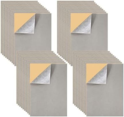 Mesheshe 40-Piece A4 Self-Adhesive Fabric Set - Peel & Stick Felt Liner, DIY Art & Crafts, Grey Drwyrmitts & Jewellery Boxes