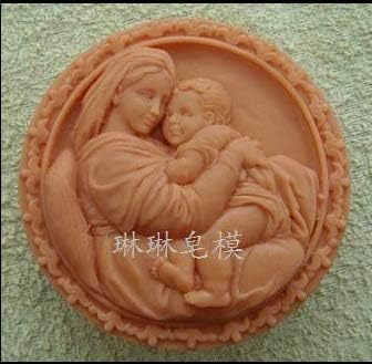 GreatMold Angel Mom and Son Silicone Soap Mold Craft Art Soap Mold DIY Handmade Soap Making Molds Resin Polymer Clay Wax Melt Mould