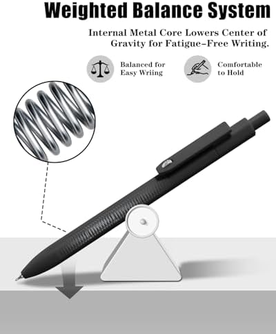 Vitoler Pens, Black Ink, 8pcs 0.5mm Smooth Writing Gel Pens with Fidget