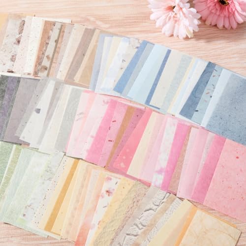 300 Sheets Scrapbook Paper Kit, 6 Color Assorted Textured Handmade Craft Special Papers, DIY Craft Accessories for Junk Journal Bullet Journal Card Making Scrapbooking and Creative Decoration