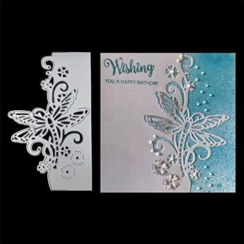 Scrapbooking Die-Cuts for Card Making, Christmas Metal Cutting Dies, Paper Craft Punch Template, Background Embossing Stencils, DIY Album Décor (Dragonfly-15.5x9.3cm)