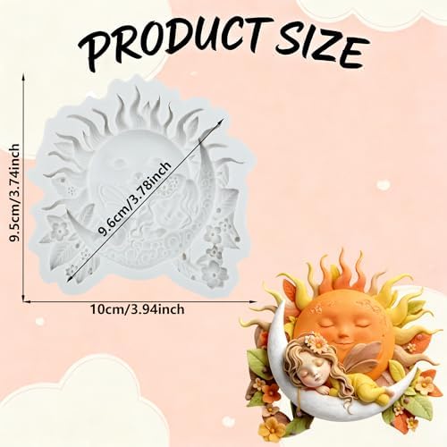 Flower Fairy Polymer Clay Mold Fairy Angels Sun Moon Silicone Molds