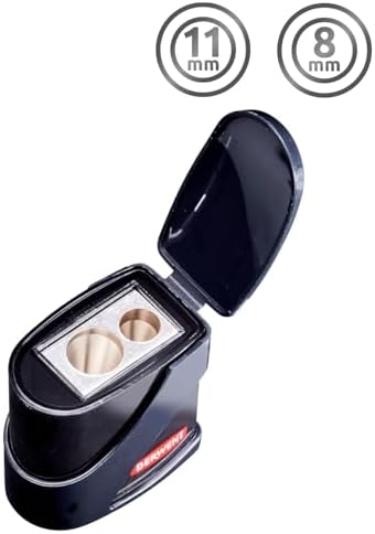 Derwent Twin Hole Pencil Sharpener, Black, 11.5mm & 8.25mm