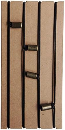 Wanderings Travelers Notebook Elastic Bands – A5 & Regular/Standard Size – 4 Pack Jump Bands with Decorative Bead – Replacement Connection Straps for Refillable Travel Journals