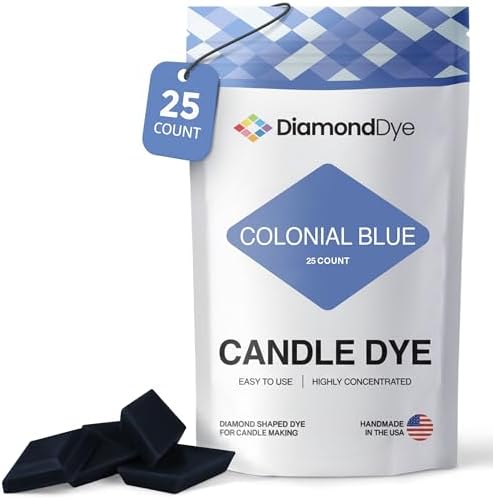 Colonial Blue Candle Dye Chips, Soy & Paraffin Candle Making, 25 Pack