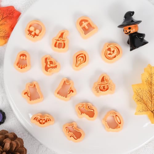 Puocaon Small Halloween Polymer Clay Cutters for Jewelry Earrings Making