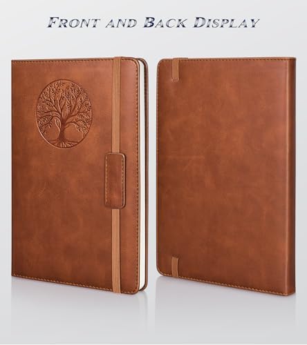 Biuwory A5 Hardcover Blank Journal Notebook, Leather Sketchbook for Drawing | 140 Unlined Pages Vintage Notebook, 5.7"×8.3" Travel Diary for Work, School, Art Journal, Daily Writing for Women & Men