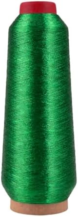 Mandala Crafts Metallic Green Embroidery Floss for Sewing, 3281 Yard Spool