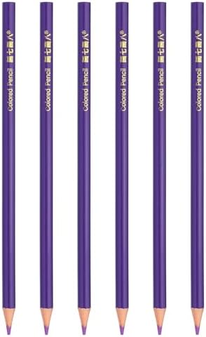 PATIKIL Purple Colored Pencils Set,6 Pcs Oil Color Pencils Wooden Coloring Drawing Pencil for Artists Art Painting