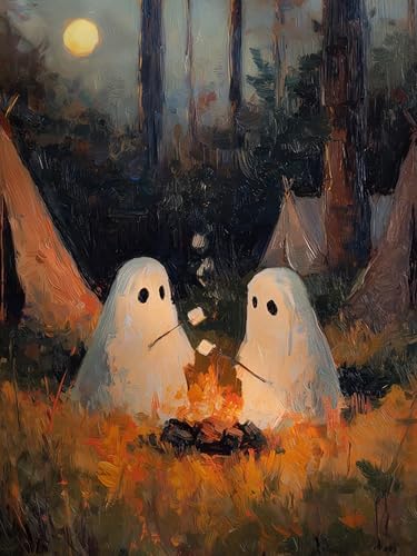 ijbnhd Halloween Diamond Painting Kits for Adults Ghost 12x16inch