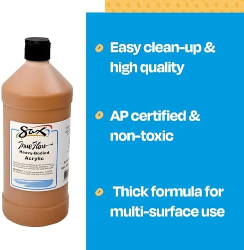 Sax Heavy Body Acrylic Paint for School and Arts and Crafts Use, Raw Sienna, 1 Quart
