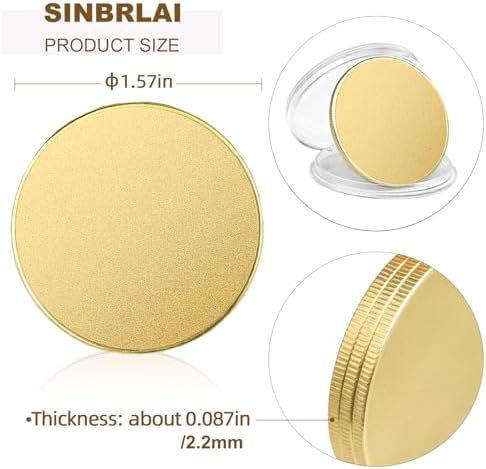 10 Pcs Blank Challenge Coin, Engraving Blanks Coins