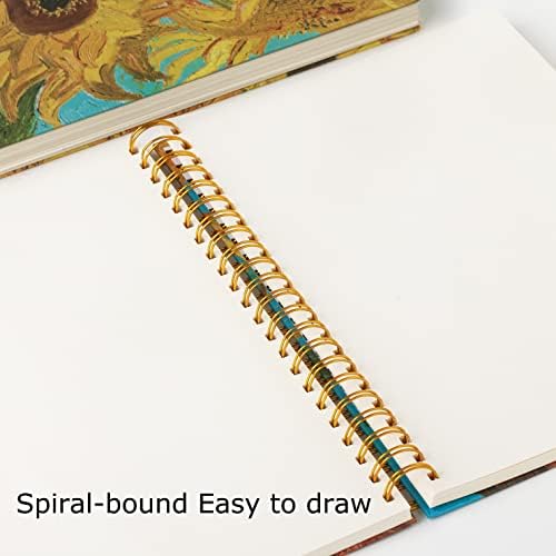 A4 Spiral-Bound Sketchbook，SuyuanArt Sketch Paper Pad, 120 Pages (60sheets) of Premium 160 GSM Smooth Thick Paper, Mixed Media Sketch Book Drawing and Sketching for Kids Adults