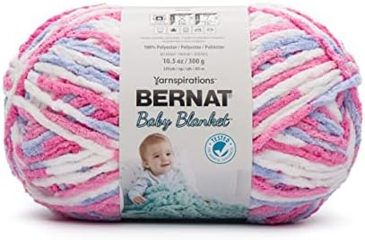 Bernat Baby Blanket BB Pink/Blue Ombre Yarn - 5 Pack of 10.5oz/300g - Polyester - #6 Super Bulky - 220 Yards - Knitting/Crochet