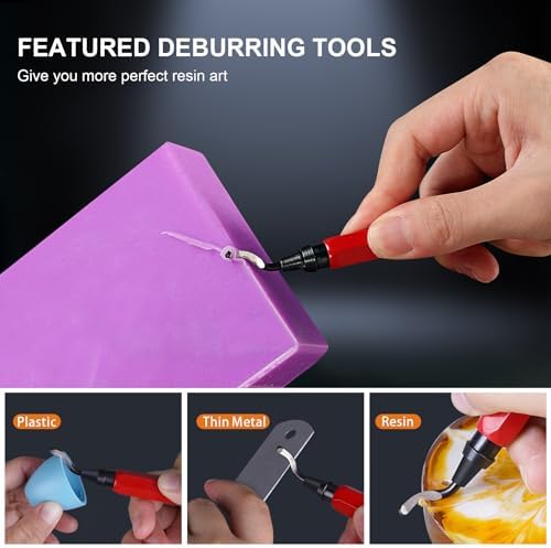 LET'S RESIN 3-Speed Cordless Drill, 10Pcs Electric Resin Jewelry Drill | Rechargeable Small Drill with Deburring Tool, Hand Drill for Resin Jewelry Making, Keychain Making, Multi-Purpose Resin Tools