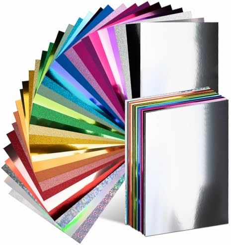 30 Pack Metallic Glitter Cardstock Paper Sheets 8" x 12" Color 250gsm/92lb