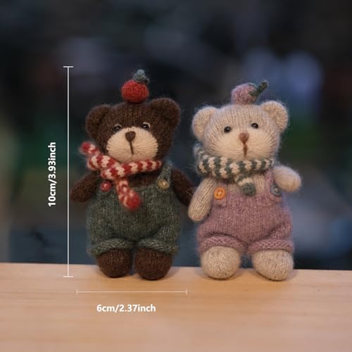 KNIMLY Knitting Kit, Bear with Knitting Needles, not Crochet, All-1 DIY
