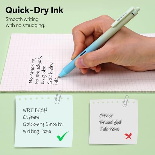 WRITECH Gel Pens Journaling Highlighters: Green Pastel All-in-One Set 8ct