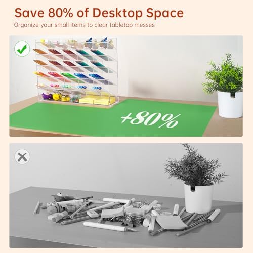 BEYGORM Acrylic Vertical Marker Organizer for 310 Markers, Desk Orgaizer