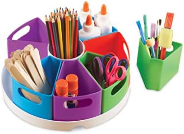 Learning Resources Create-a-Space Storage Center | Toy Desk Organizer, Classroom Workspace Must Haves, Homeschool Organization, Arts & Crafts, Caddy, Office & Teacher Supplies