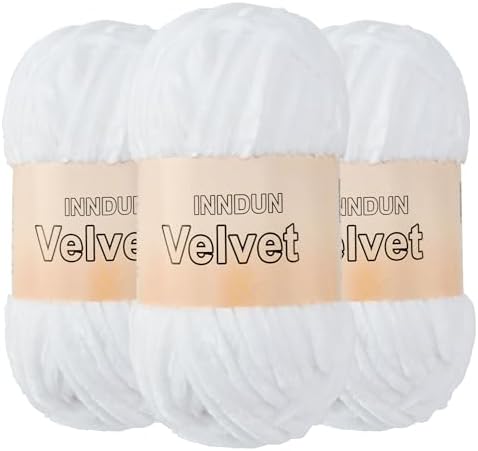 Soft Velvet Chenille Yarn for Crocheting, Super Bulky Yarn for Blankets