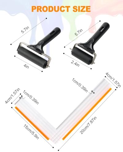 UCEC 3 Pack Paper Positioning Tool 6x8 Inch with Brayer Roller Set