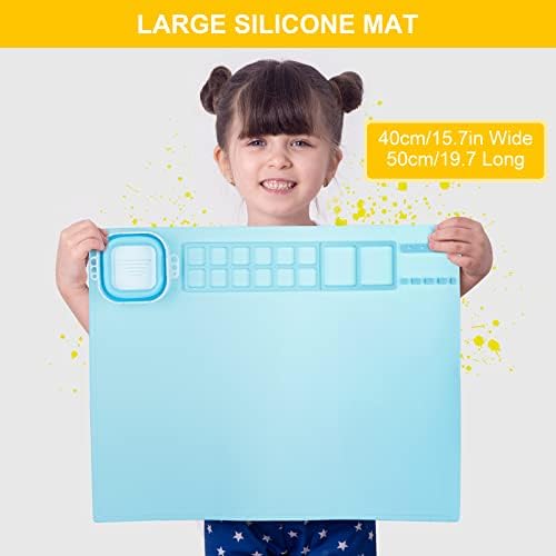 Silicone Art Mat with Cup, Painting Mat for Crafts Resin Casting
