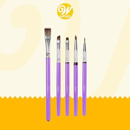 Wilton 5-Piece Decorating Brush Set, Synthetic Bristles