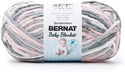 Bernat Baby Blanket 300g Baby Grays Yarn - 1 Pack of 300g/10.5oz - Polyester - 7 Super Bulky - Knitting/Crochet
