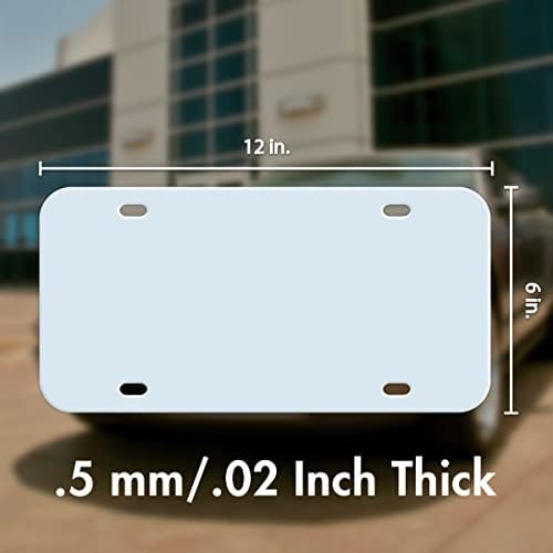 12" x 6" Blank Vanity Plates for Vinyl, DIY & DTF 500 Pack
