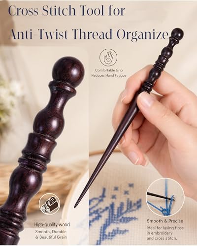 Laying Tool for Needlepoint, Cross Stitch Thread Organizer Anti-Twist