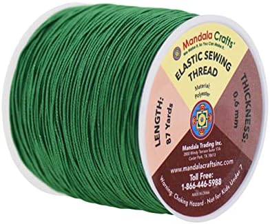 Mandala Crafts 0.6mm Assorted Shirring Sewing Elastic Thread 87X10 Yds